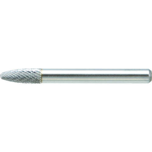 ＴＲＵＳＣＯ　超硬バー　砲弾型　Φ６Ｘ刃長１６Ｘ軸６　シングルカット　TB3C060S　1 本