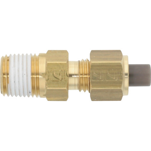 Junkosha Brass Fitting (Millimeter Series) Nipple 6 x 4 mm PT1/8 PN-6X4-PT1/8-BS 1 pc