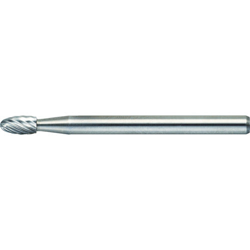 TRUSCO Carbide Bur, Egg Shape, Φ3 x Blade Length 5.6 x Shaft 3, Single Cut, TB6A030S, 1 Piece