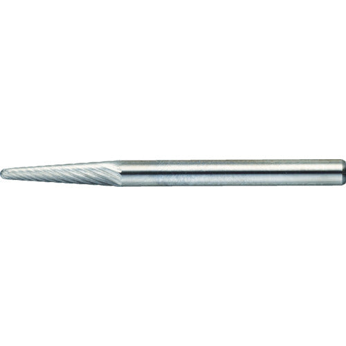 ＴＲＵＳＣＯ　超硬バー　テーパー　Φ３（８°）Ｘ刃長１２．７Ｘ軸３シングルカット　TB7A030S　1 本