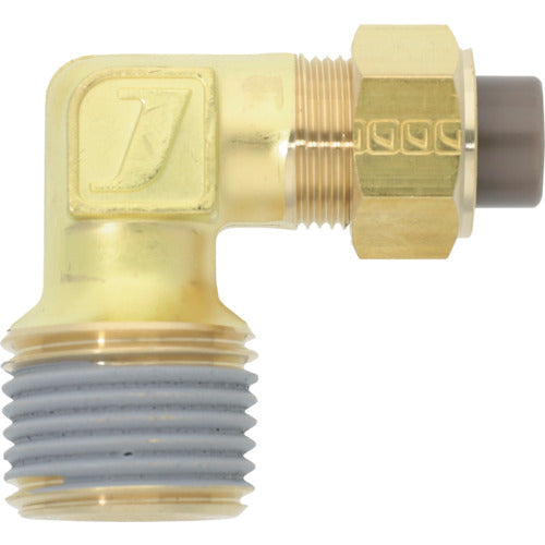 潤工社　黄銅製継手（ミリ系列）　エルボ　１６×１３ｍｍ　　ＰＴ１／２　PL-16X13-PT1/2-BS　1 個