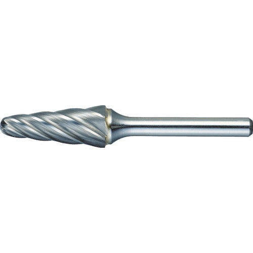 TRUSCO Carbide Burr Tapered Φ12.7 (14°) x Blade Length 29 x Shaft 6 Aluminum TA7C127 1 Piece