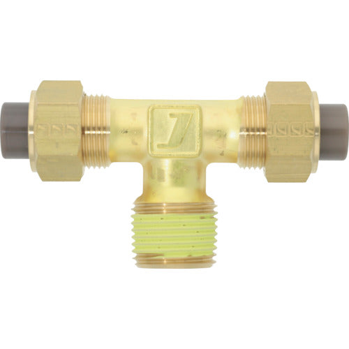 潤工社　黄銅製継手（ミリ系列）　テー　１０×７．５ｍｍ　　ＰＴ３／８　PTA-10X7.5-PT3/8-BS　1 個