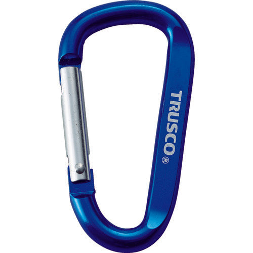 TRUSCO Carabiner, Wire Diameter 6mm x 60mm, D-Type, Blue, TKN660BL, 1 pc