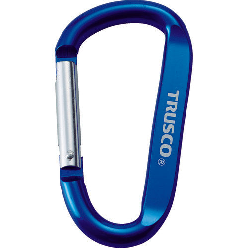 TRUSCO Carabiner, Wire Diameter 8mm x 80mm, D-Type, Blue, TKN880BL, 1 pc