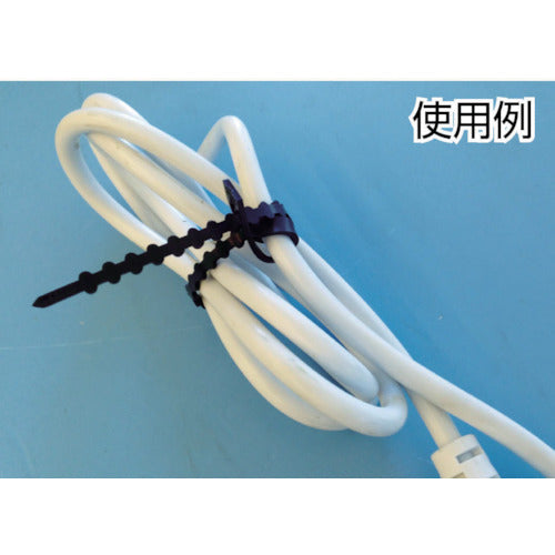 TRUSCO Cord Strap Width 16mm x Length 130mm Maximum bundling φ35 100 pieces Black TL-1BK 1 bag