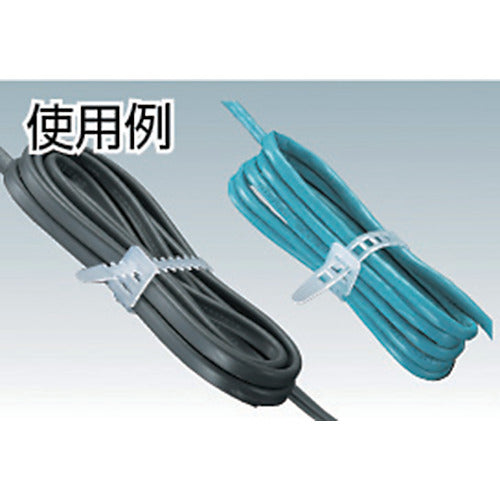 TRUSCO Cord Strap Width 9mm x Length 160mm Maximum bundling φ45 Black 100 pieces WL-160BK 1 bag