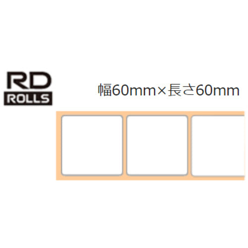 ブラザー　ＲＤロール（ＴＤシリーズ用）　幅６０ｍｍ×長さ６０ｍｍ　RD-U04J1　1 箱