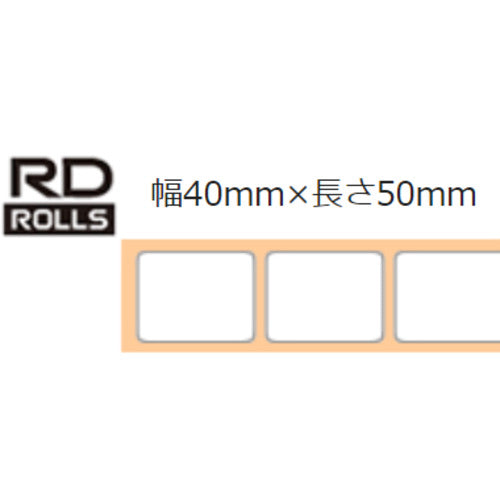ブラザー　ＲＤロール（ＴＤシリーズ用）　幅４０ｍｍ×長さ５０ｍｍ　RD-U07J1　1 箱