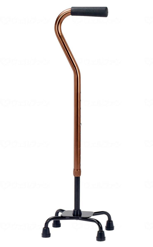 Makitec Aluminum 4-Point Support Cane 30 Series Brown