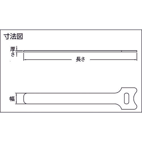 ＴＲＵＳＣＯ　マジックケーブルタイ　幅１６ｍｍＸ長さ２４０ｍｍ赤　（２０本入）　TRMGT-240R　1 袋