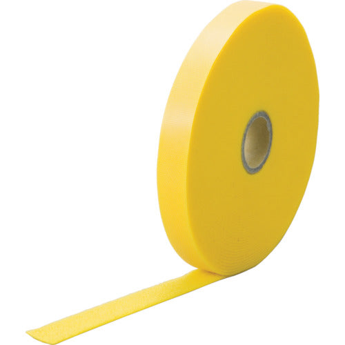 TRUSCO Magic Cable Roll Tie Width 20mm x Length 10m Yellow TRMGTP-20Y 1 Roll
