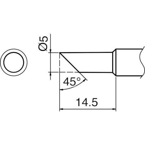 白光　こて先　５Ｃ型　T18-C5　1 本