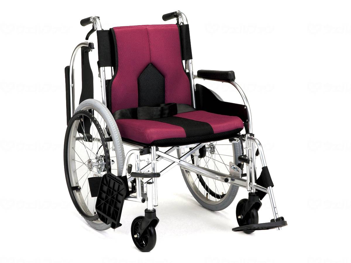 Makitec Wheelchair Colors Swing Out Type (Self-Propelled Folding Back) Purple 42