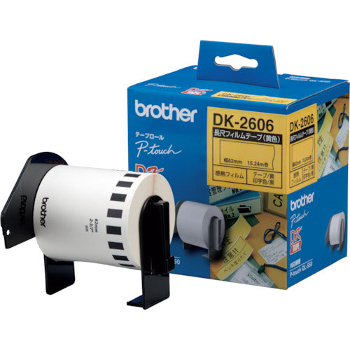 브라더 DK테이프(QL시리즈용) 폭 62mm 무정장(황색) DK-2606 1개