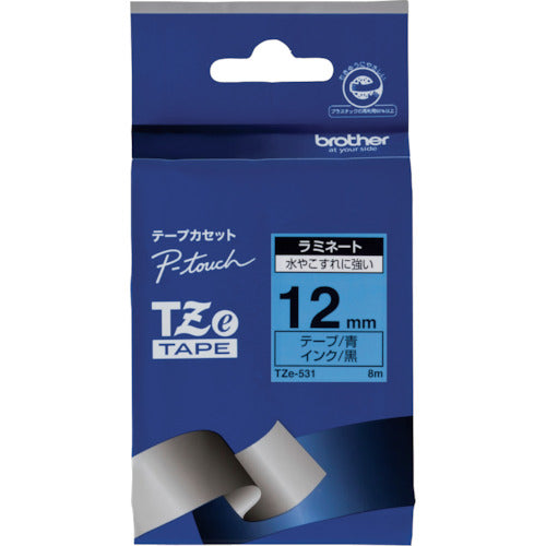 형님 Tze 테이프 흑자/청지/12mm TZE-531 1개