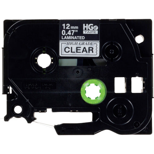ブラザー　ＨＧＥテープ　黒字／透明地／１２ｍｍ　HGE-131V　1 PK
