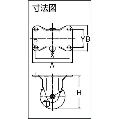 イノアック　高荷重用キャスター　フェノール車輪　固定金具付　Φ５０　FP-50FNWK　1 個