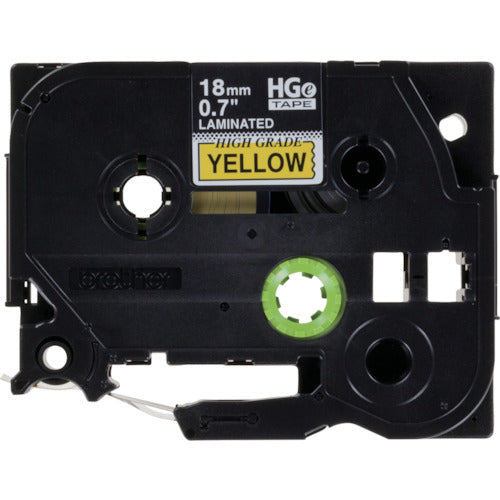 ブラザー　ＨＧＥテープ　黒字／黄地／１８ｍｍ　HGE-641V　1 PK