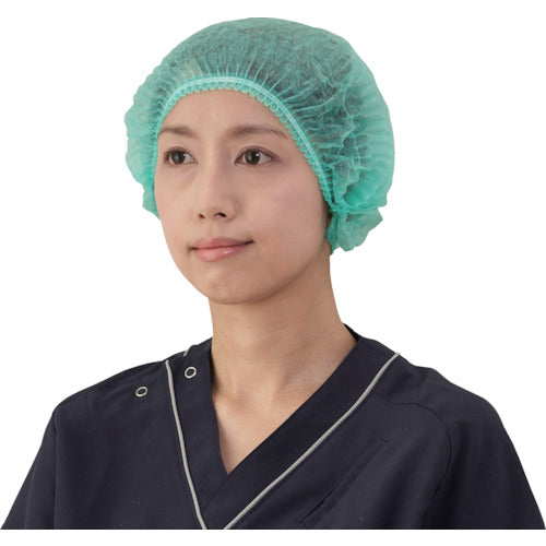 Taketora Surge Cap, Accordion Type, Green, 100 pieces, 076187, 1 box