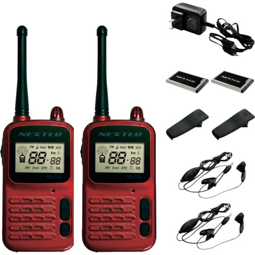 F. R. C. 소형・경량 특정 소전력 트랜시버 2대 세트(와인 레드) NX-20X(WR) 1 상자