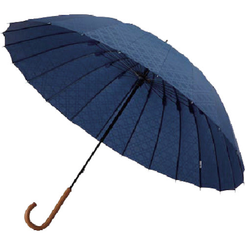 mabu ultra-lightweight 24-rib umbrella Edo navy blue SMV-40295 1 unit