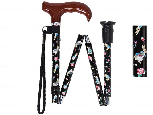 Makitech Peter Rabbit Walking Stick (Folding) Rose Black