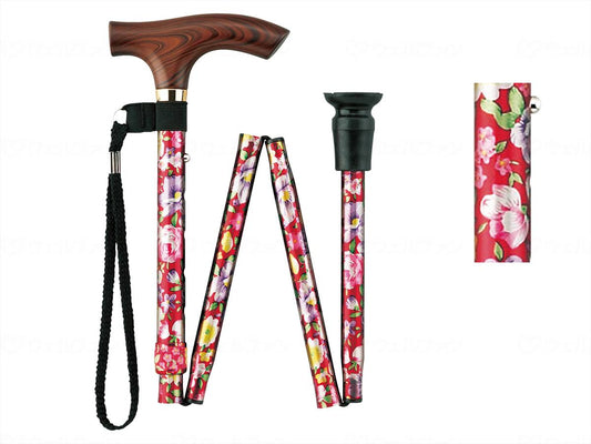 마키텍 스마일 스태키 접는 날씬한 붉은 꽃 무늬