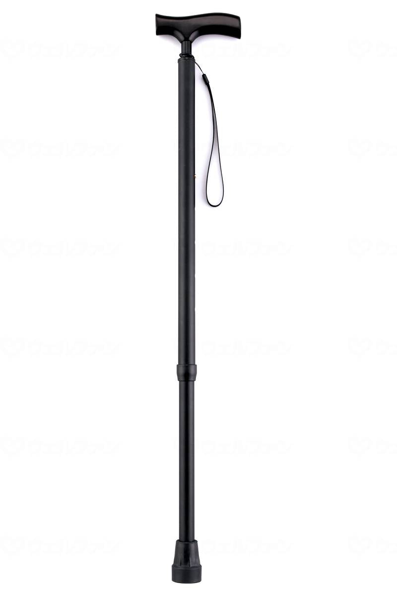 Makitech Reliable Walking Stick, Extendable and Thick, Black
