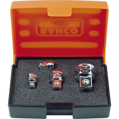 Bahco adapter set, 4 sockets (10, 13, 19 mm), 6.35 mm bit, 1RMA/S4 1 S