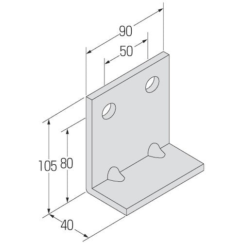 コンドーテック　自立コンピース　二つ穴　ＫＰ２−８０−６　124AKSP2806　1 個