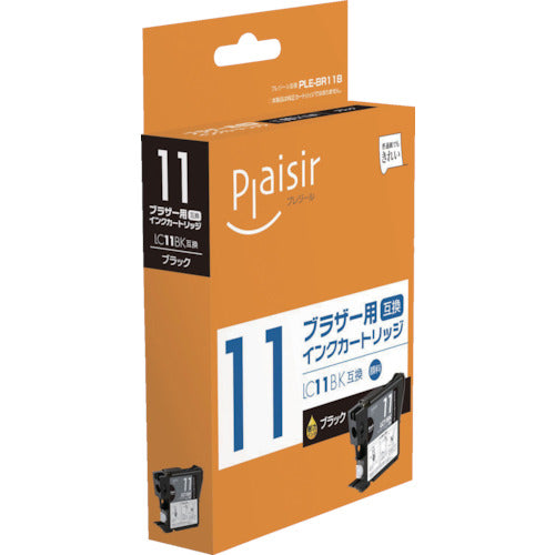 ELECOM PLAISIR 범용 잉크 카트리지 블랙 형제 용 PLE-BR11B 1 개