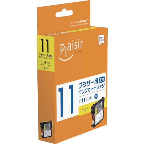 エレコム　Ｐｌａｉｓｉｒ　汎用インクカートリッジ　イエロー　ブラザー用　PLE-BR11Y　1 本