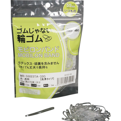 日清紡 모빌론 밴드 55X2X0.3 투명 / 세정 타입 33G MB-55023TA-33G 1 봉지