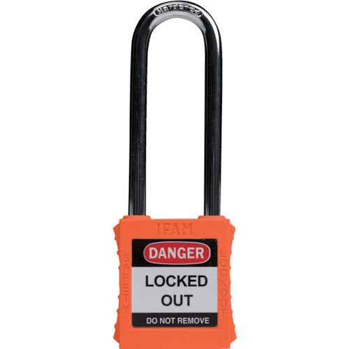 Ifam Lockout Padlock Steel Shackle (Long) Orange 044906 1 pc