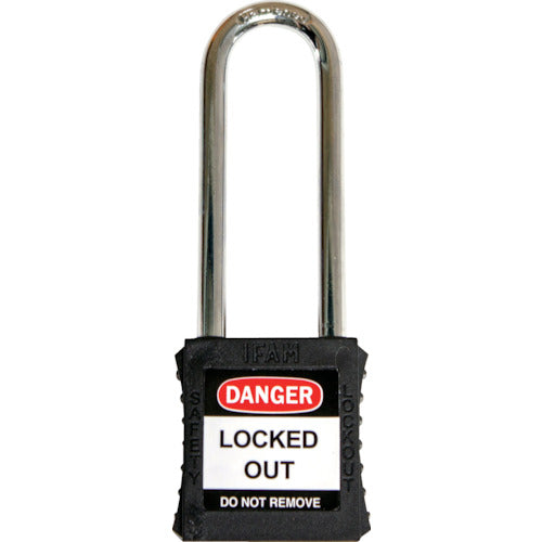 Ifam Lockout Padlock Steel Shackle (Long Thread) Black 044866 1 pc
