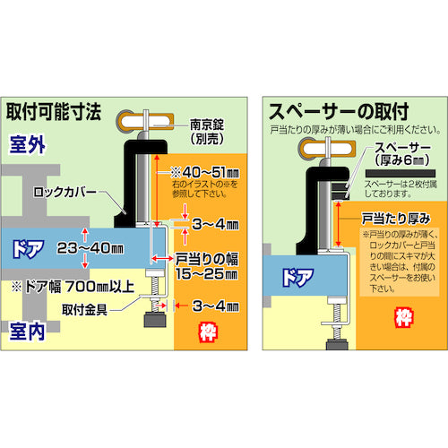 ノムラテック　どあロックガード南京錠タイプ　内開きドア用　N-1071　1 個