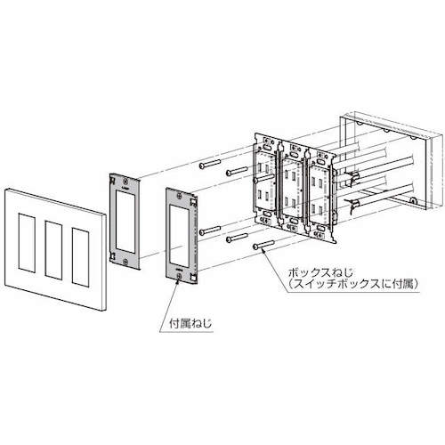 ＳＵＧＡＴＳＵＮＥ　（２１００４０７５４）ＰＸＰ−ＥＳ０３−ＷＴスイッチプレート・コンセントプレート（３連）　PXP-ES03-WT　1 枚