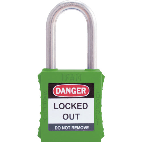 Ifam Lockout Padlock Stainless Steel Shackle Green 044830 1 pc