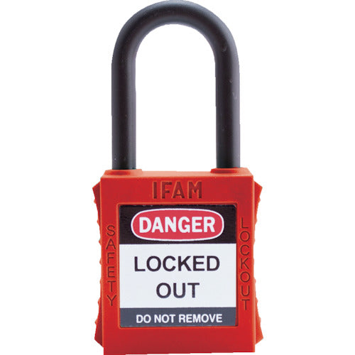 Ifam Lockout Padlock Nylon Shackle Red 044720 1 pc