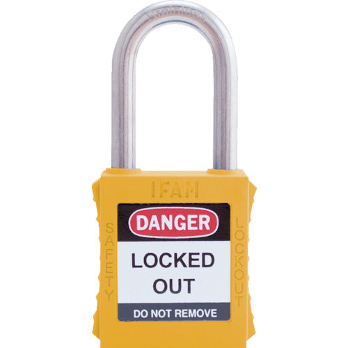 Ifam Lockout Padlock Stainless Steel Shackle Yellow 044790 1 pc