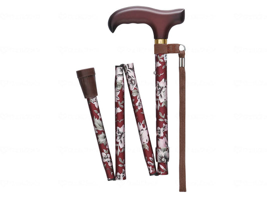 フジホームﾍﾞｰｼｯｸ　折畳 花柄赤 S