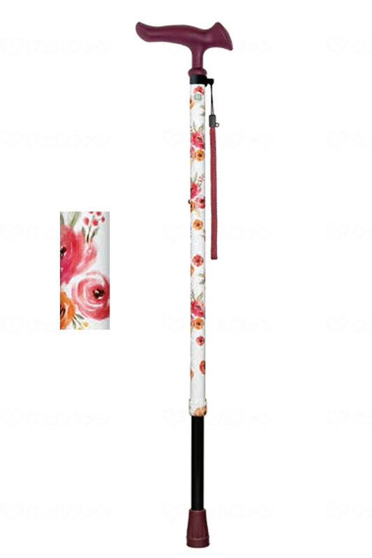 フジホームかるがもﾌｧﾑⅡ 伸縮 花柄ﾎﾜｲﾄ