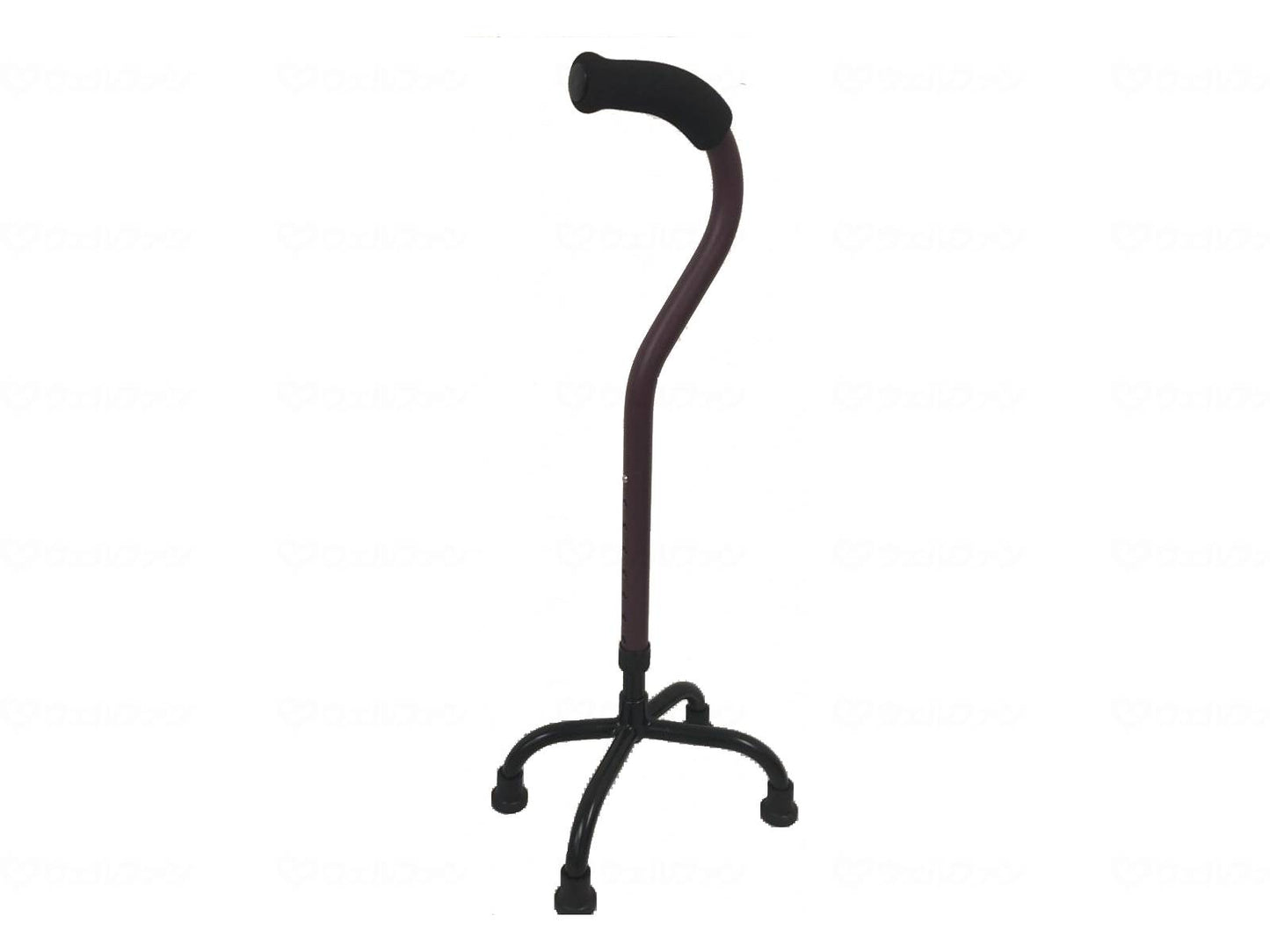 Fuji Home Magnesium Four-Point Cane Burgundy S