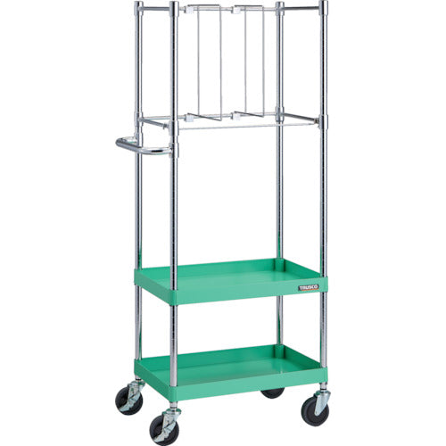 ＴＲＵＳＣＯ　ツールワゴン　フェニックスワゴン　省音　６００Ｘ４００ＸＨ１５００　立掛け用　ヤンググリーン　PEW-1562KS-YG　1 台