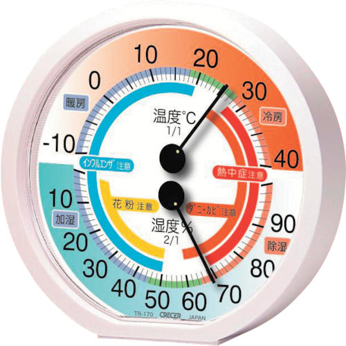クレセル　温湿度計　TR-170W　1 個