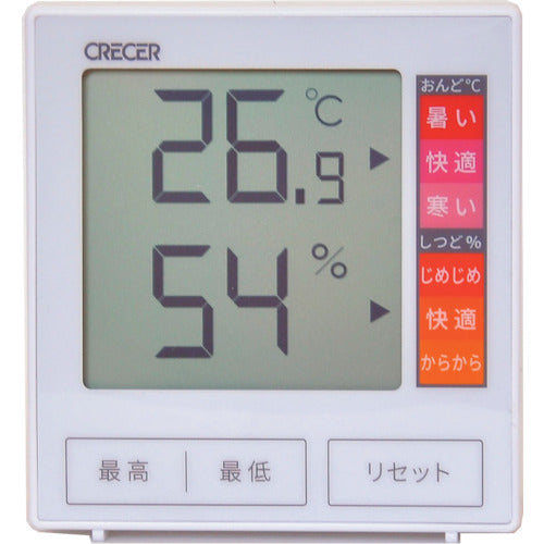 クレセル　デジタル温湿度計　CR-1180W　1 個