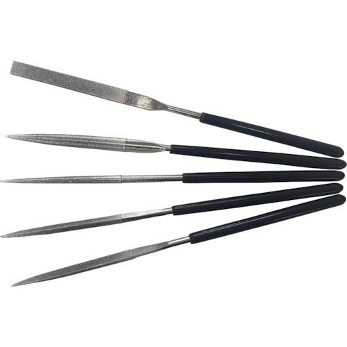 TRUSCO Diamond File for Fine Work, Set of 5, 140mm, TDIA140SET 1 S