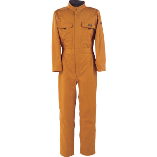 Kajimake T/C long sleeve jumpsuit, orange, 4L, 6609-25-4L, 1 unit