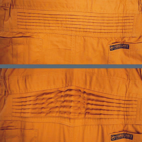 Kajimake T/C long sleeve jumpsuit, orange, 5L, 6609-25-5L, 1 unit